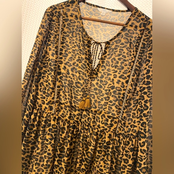 LADIES LEOPARD PRINT DRESS - Picture 3 of 3